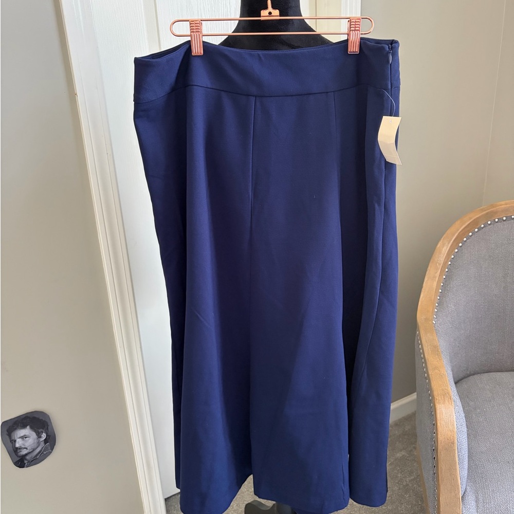 Coldwater Creek Deep Blue A-Line Skirt